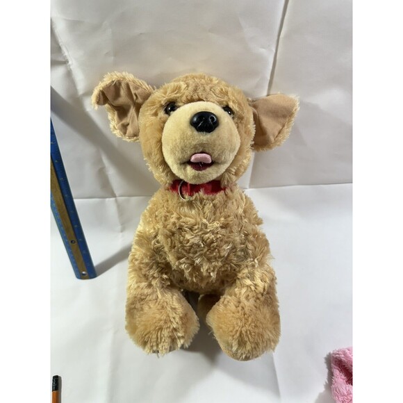 Build A Bear Red Collar Brown Golden Retriever Puppy 13” Plush With Pink Outfit - Picture 7 of 10